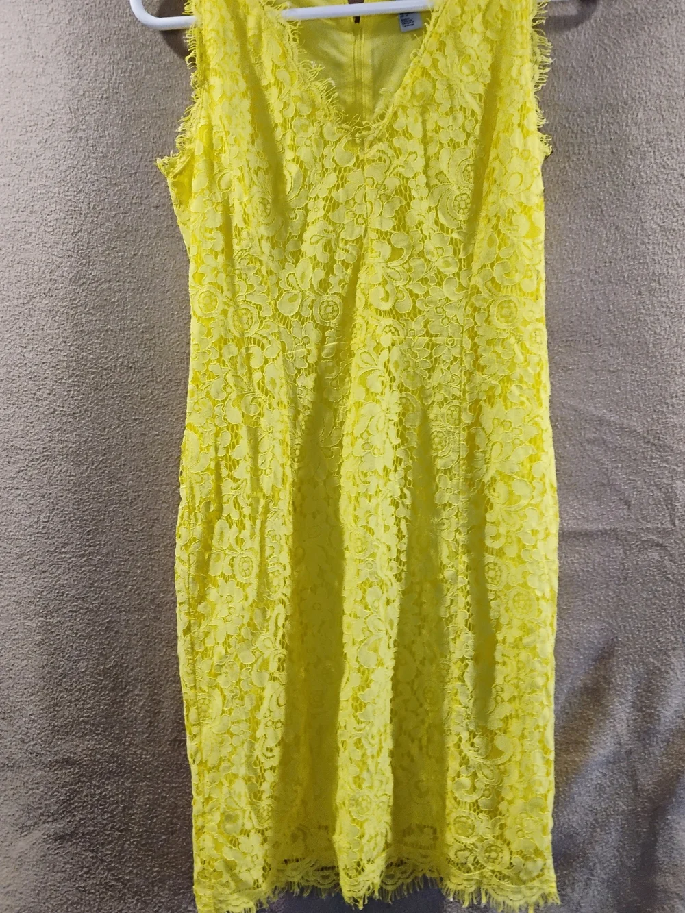 H&M Yellow Lace Midi Dress - Picture 1 of 1